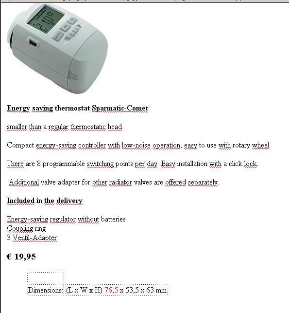 Thermostat électronique programmable pour radiateur HR40