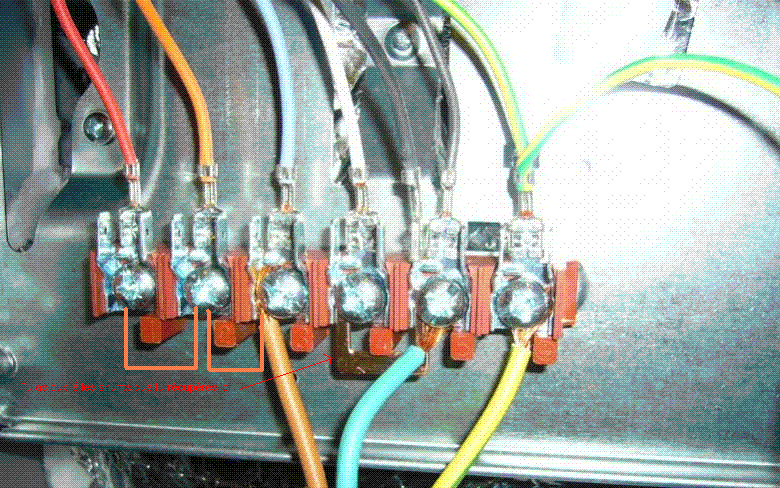 Connection cablage faisceau entre la vanne gaz(GV100) et le