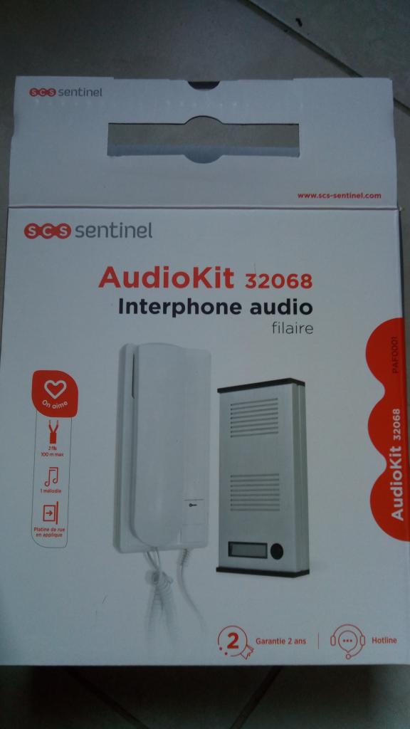 Interphone audio 2 fils AUDIOKIT 32068, SCS SENTINEL