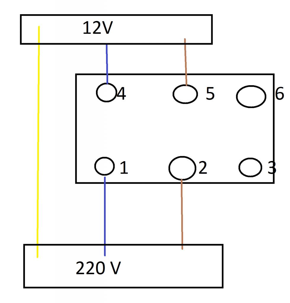 Interrupteur Installation Interrupteur commutateur coulissant 0,1/250 A/V 6 broches pour une installation pour 2x