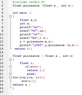 Programme C Elever A La Puissance N Un Reel