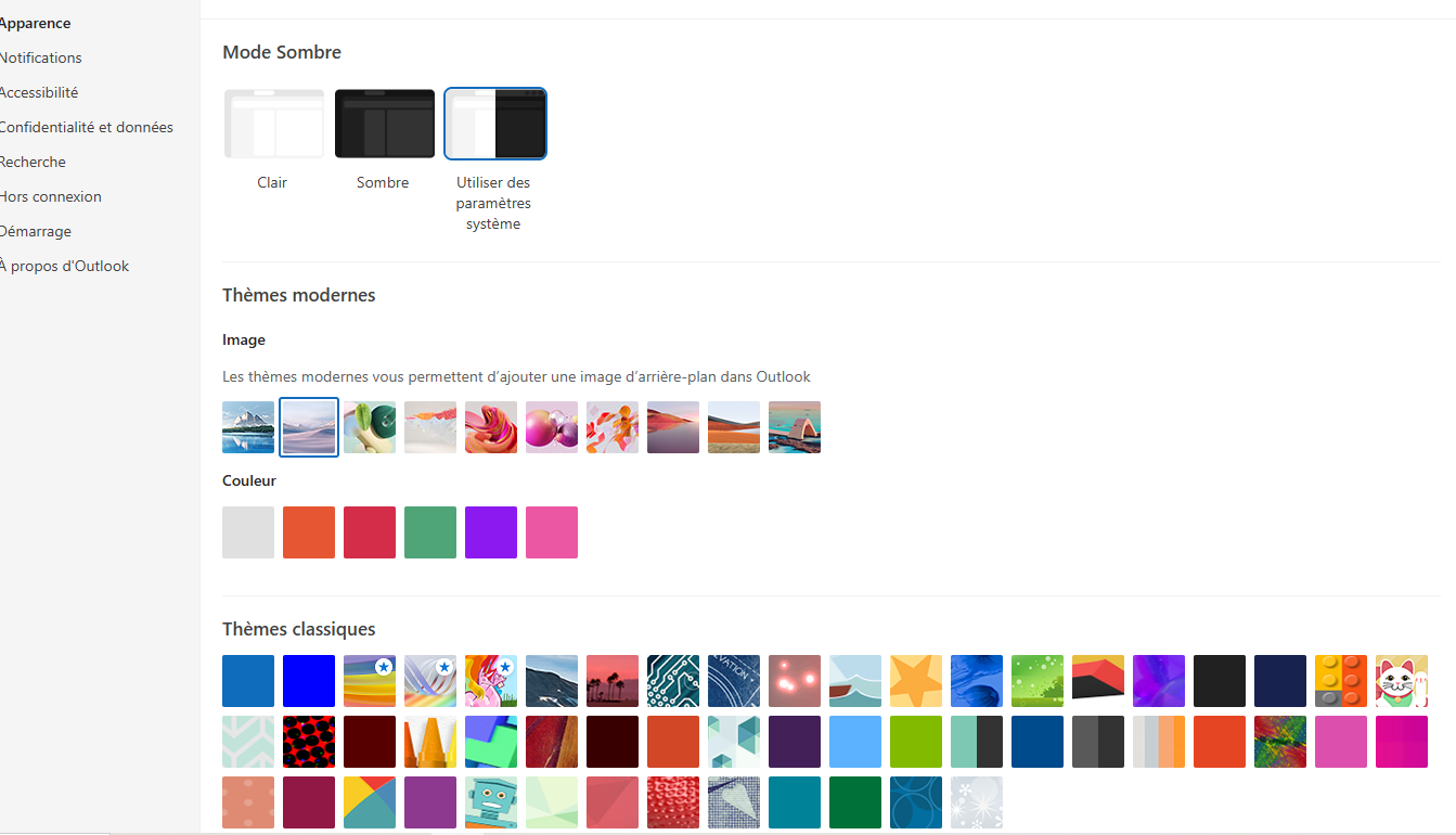 Nouvelle Messagerie Outlook