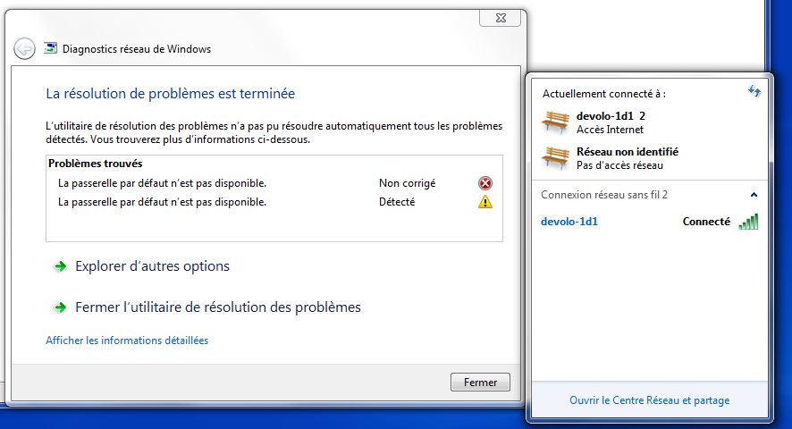 La Passerelle Par Defaut N Est Pas Disponible Sous Windows 7 Pro Wifi