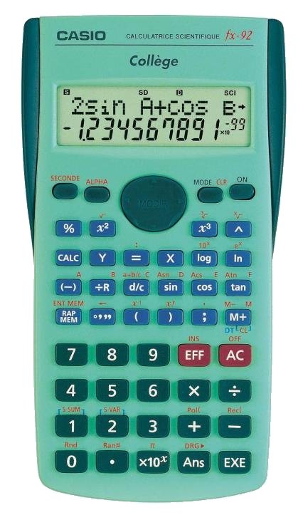 Casio fx-92 variance ? ecart type ? Calculer avec la calculette ???